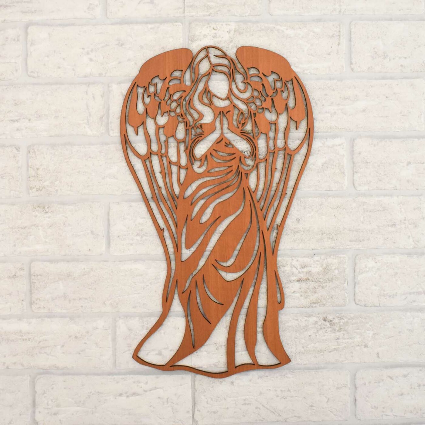 Wooden Angel on the Wall - Protector | Cherry