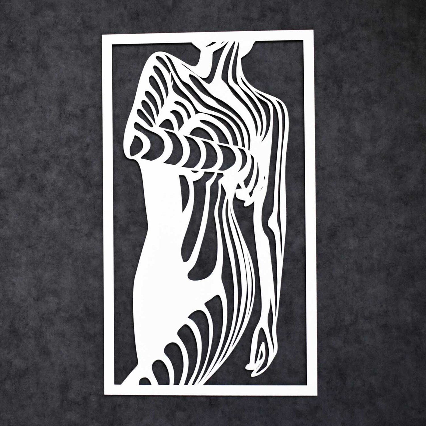 Drevený obraz na stenu - Žena | Biela