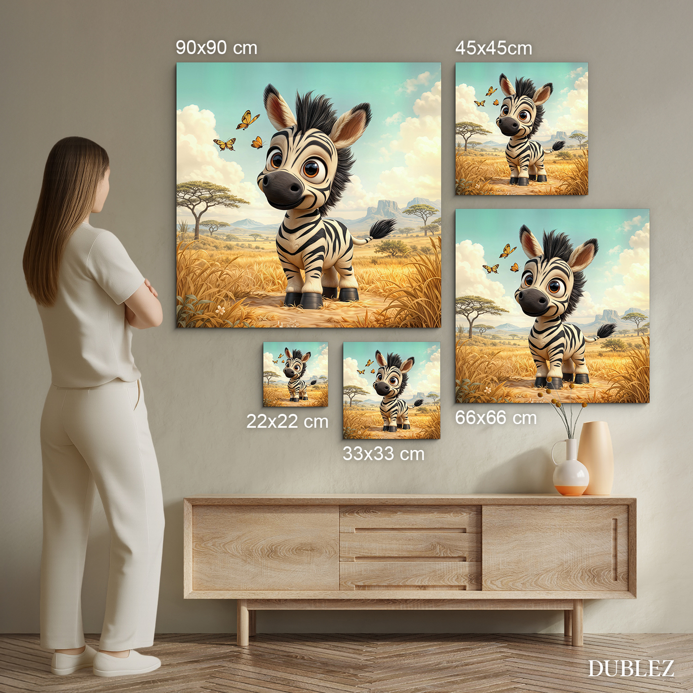 Detský obraz so zvieratkom - Zebra