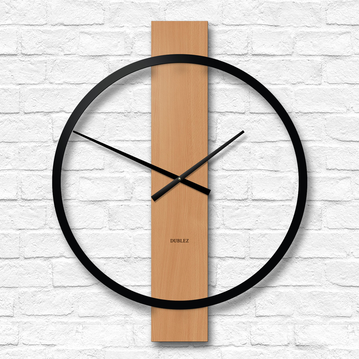 Minimalistické nástěnné hodiny - Circle Line | Buk