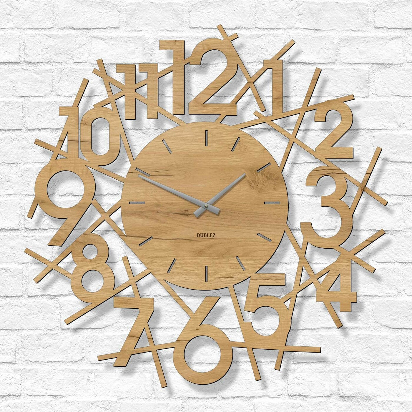 Designer Clock - Vortex | Gold Craft Oak
