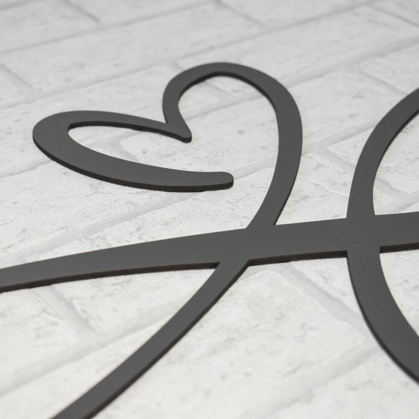 Wooden Decoration for Bedroom - Endless Love | Anthracite Gray