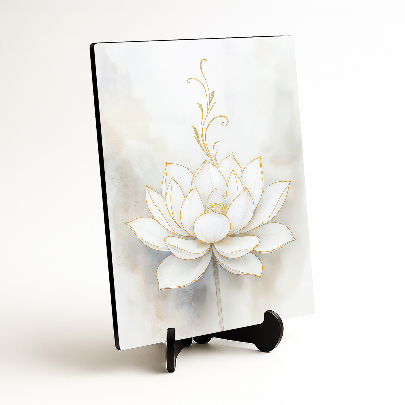 Lotos - Imagine pe lemn