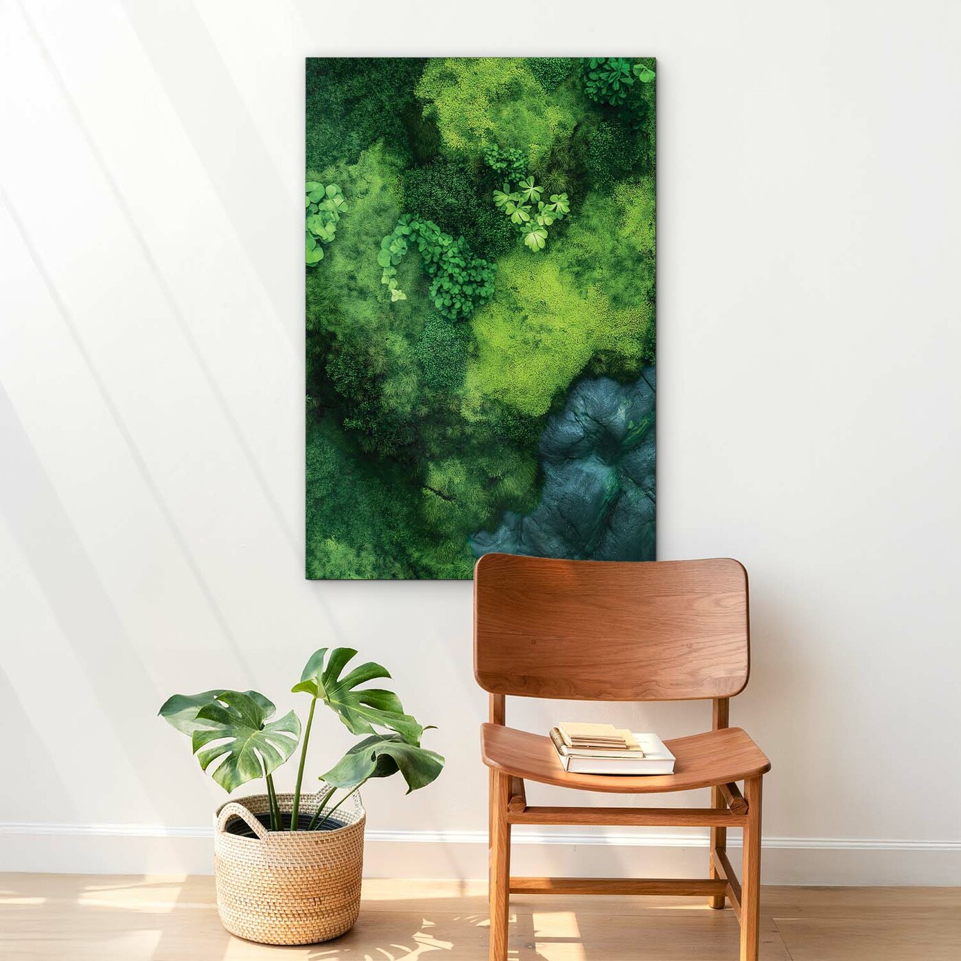 Mechový panel - Tištěný obraz na dřevě