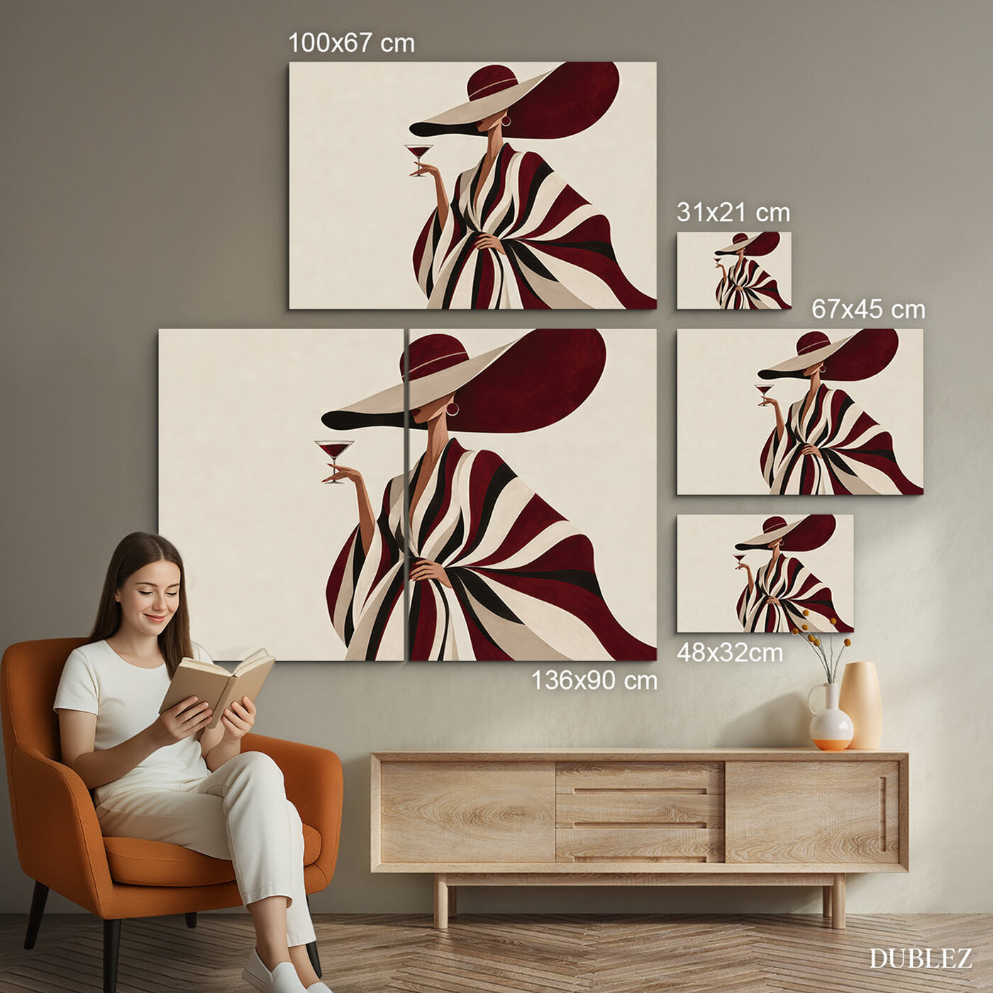 Dizajnový obraz ženy - Madam | 136x90 cm