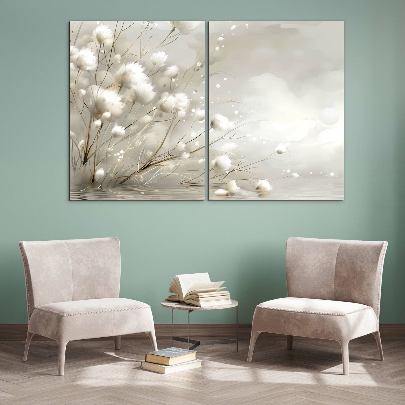 Farebný obraz na dreve - Bavlnka | 136x90 cm