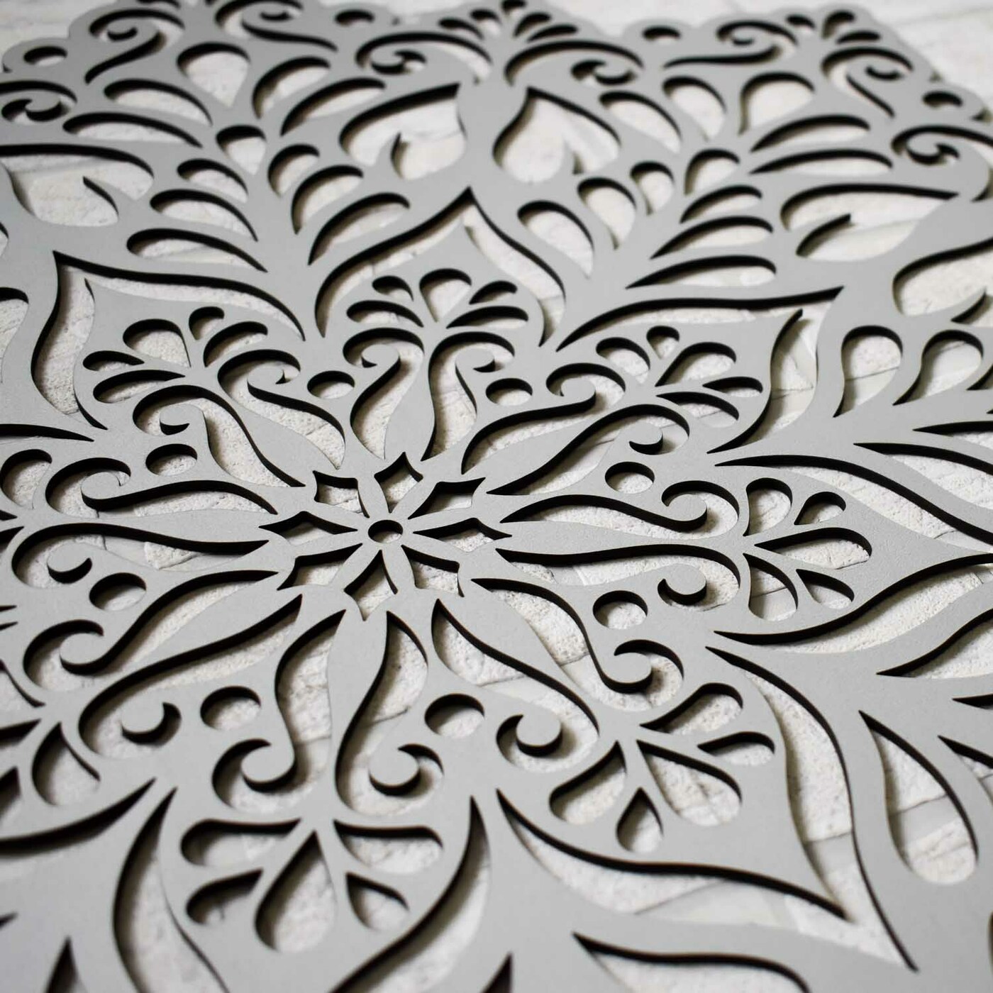 Wooden Wall Art - Mandala of Happiness | Silver