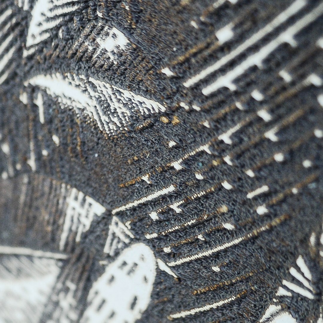 Wooden Picture - Flower Drawing | White