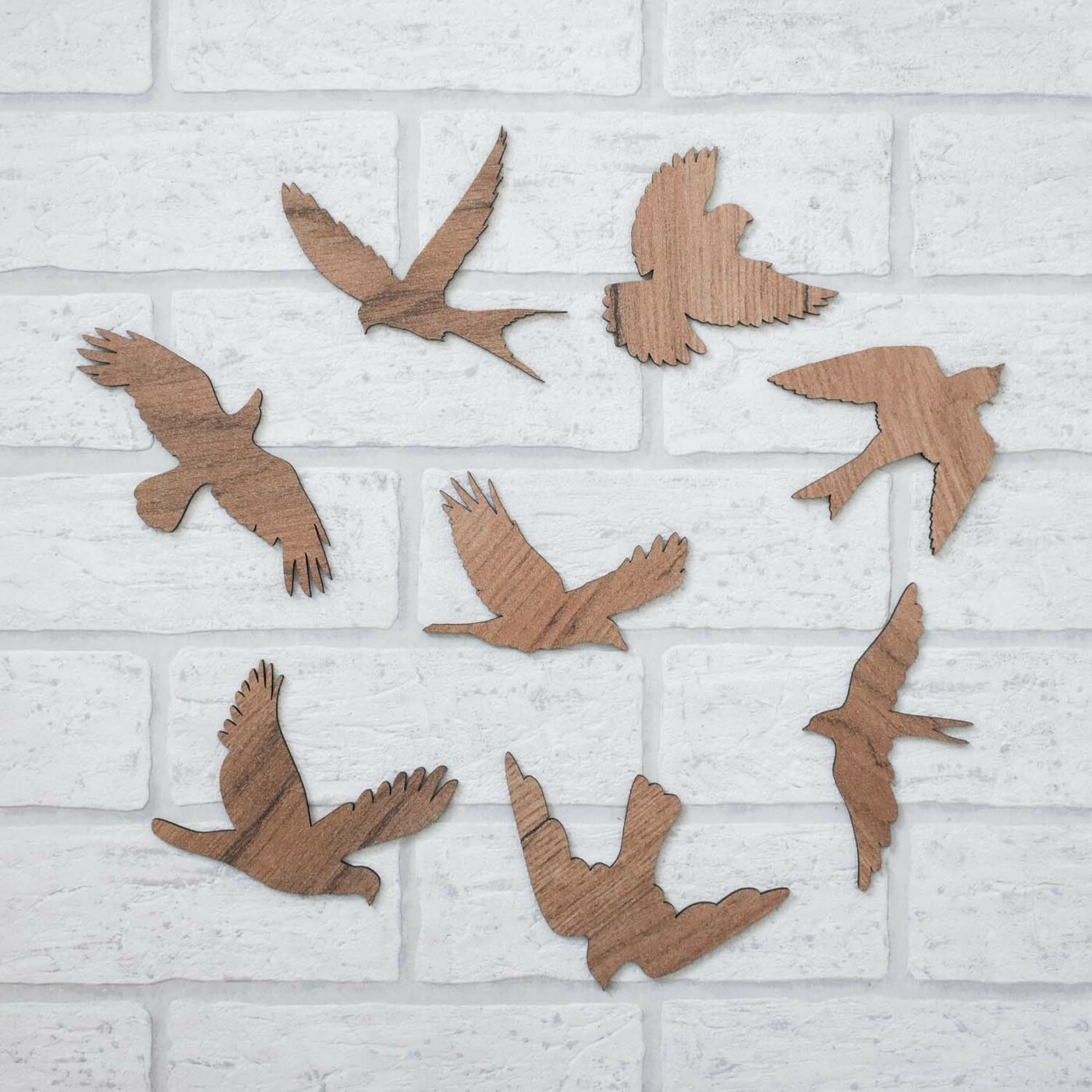 Madár dekorációk - 6 db falmatrica | Dohány Tölgy
