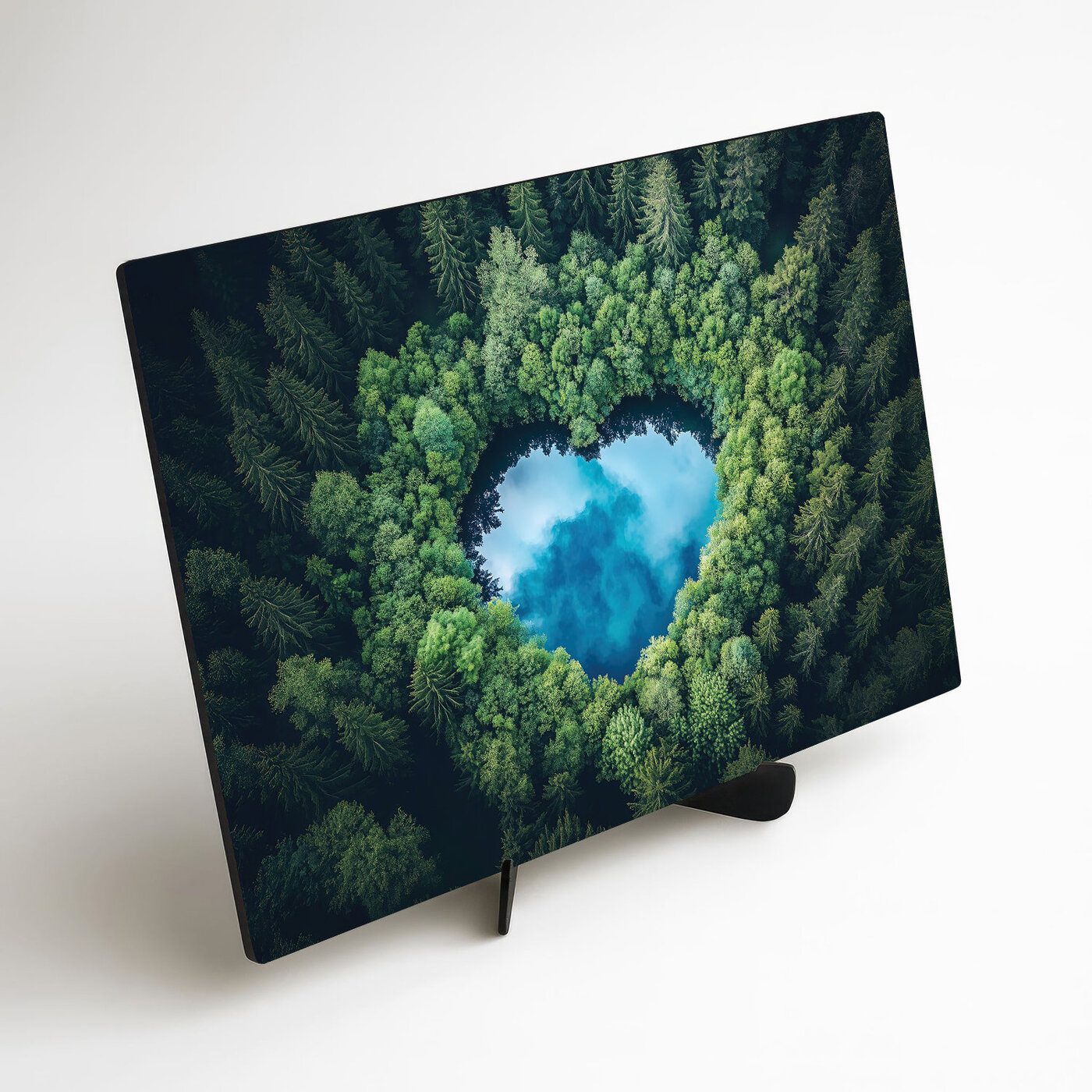 Fa falikép - Erdő szív alakban