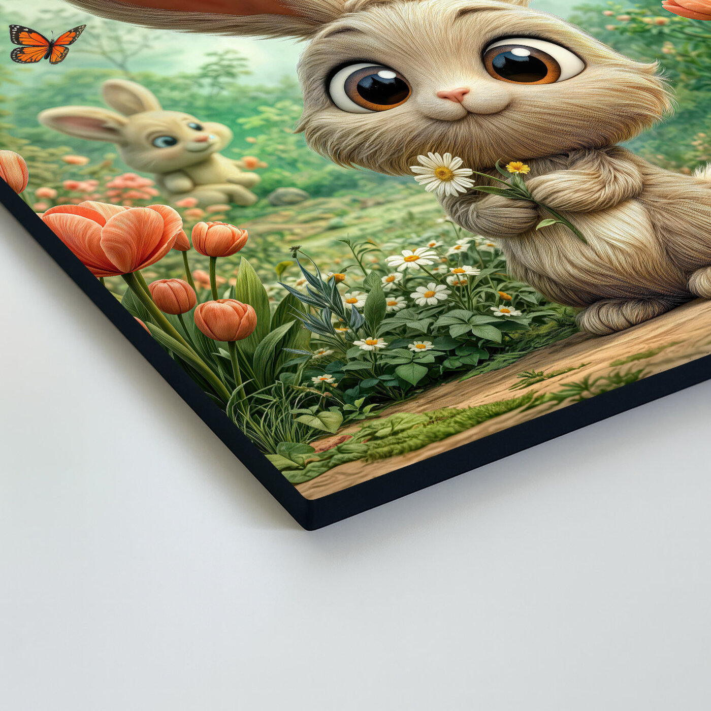 Rozprávkový obraz na dreve - Zajačik