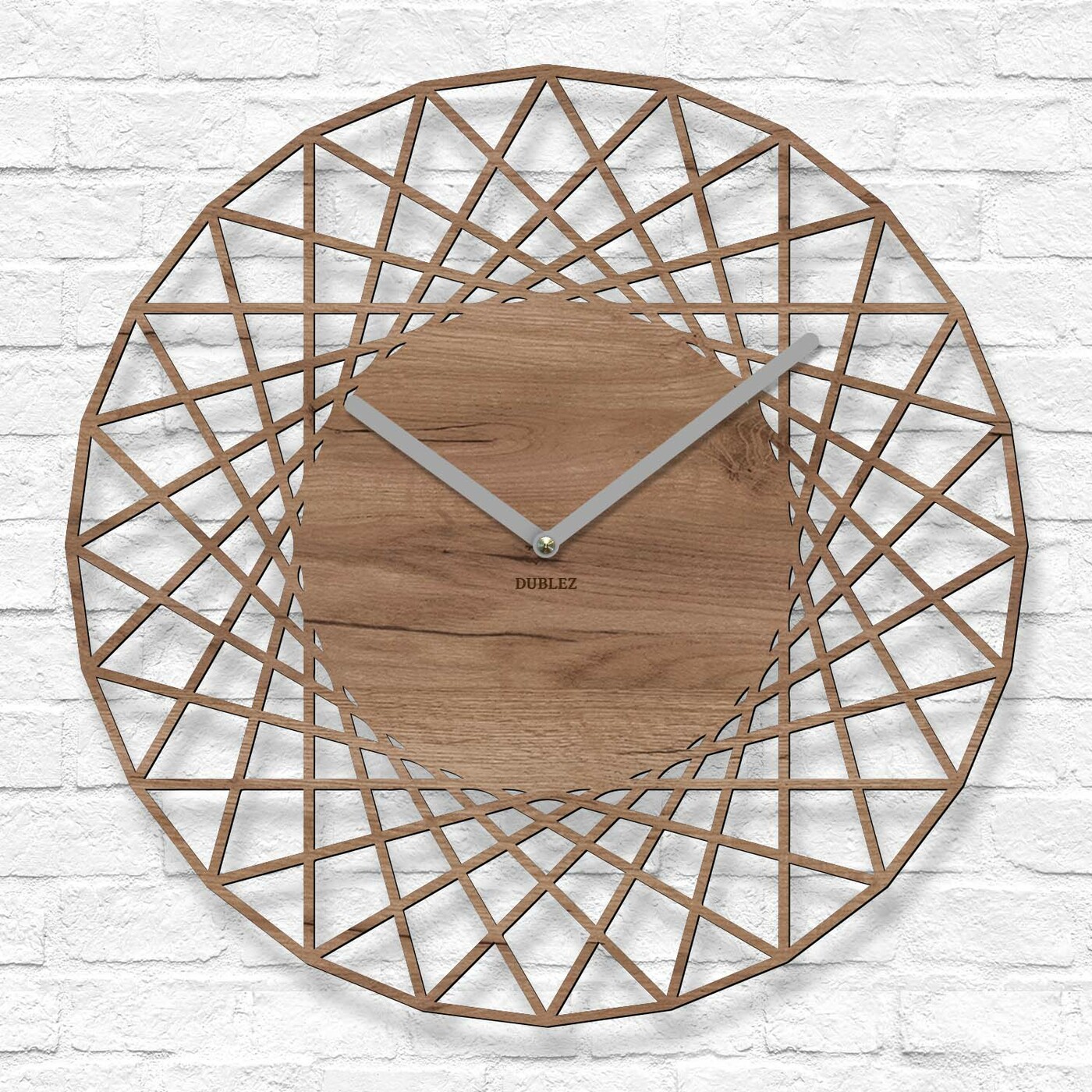Dizajnové hodiny na stenu - Geometra | Dub tabakový