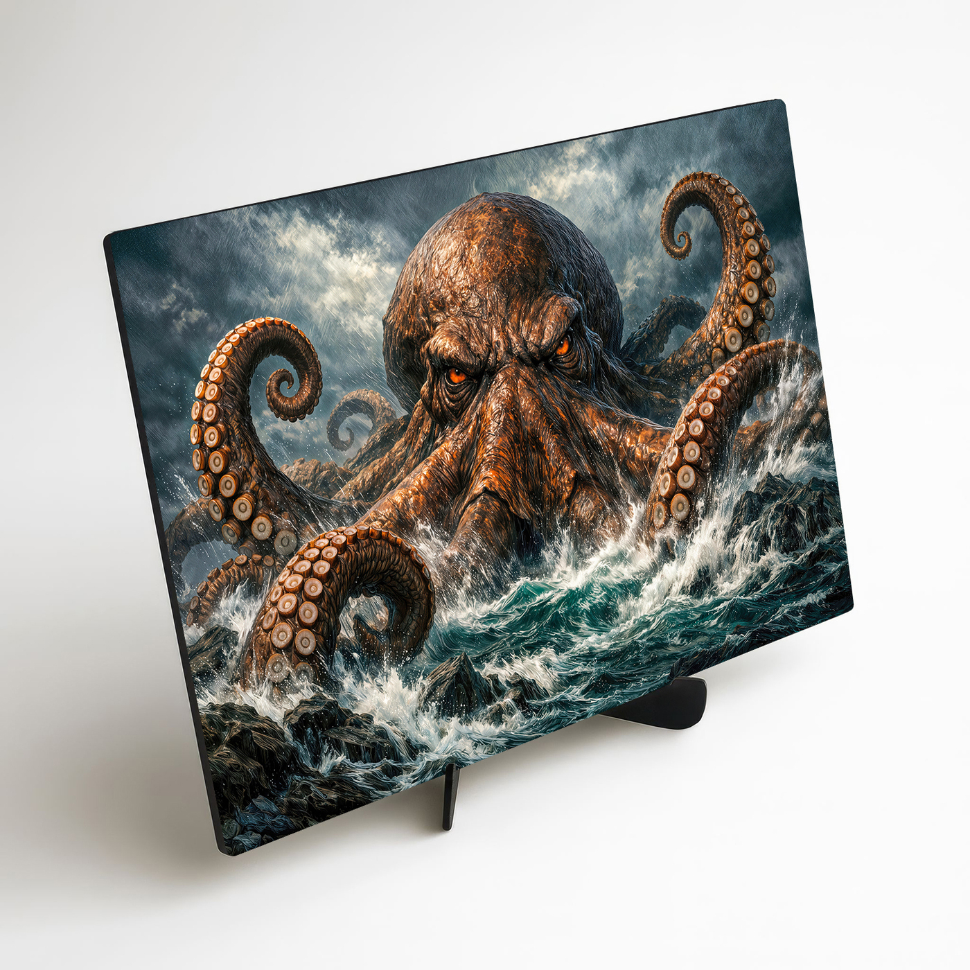 Drevený obraz - Kraken 