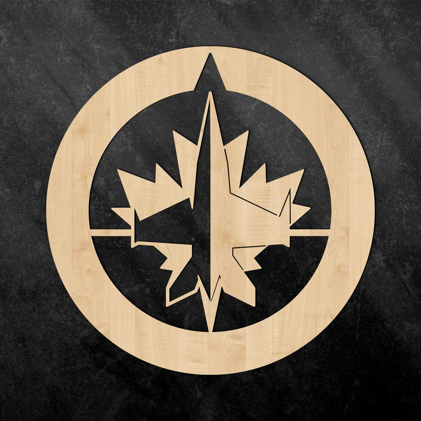 Dřevěné logo - Winnipeg Jets | Javor