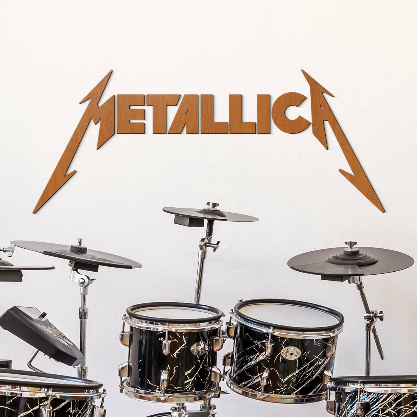 Drevený obraz - Logo METALLICA | Čerešňa