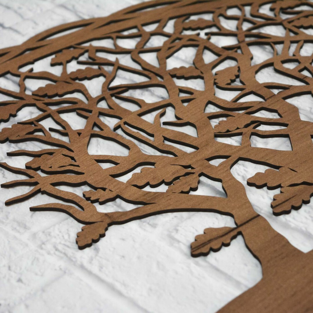 Wooden Tree of Life on the Wall - Oak | Tobacco Oak