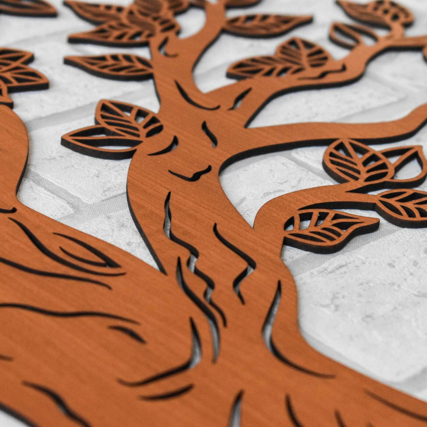 Wooden Tree of Life on the Wall - Malkuth | Cherry