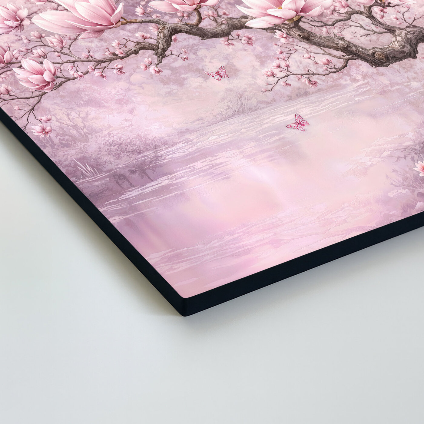 Drevený obraz - Magnólia v rozkvete