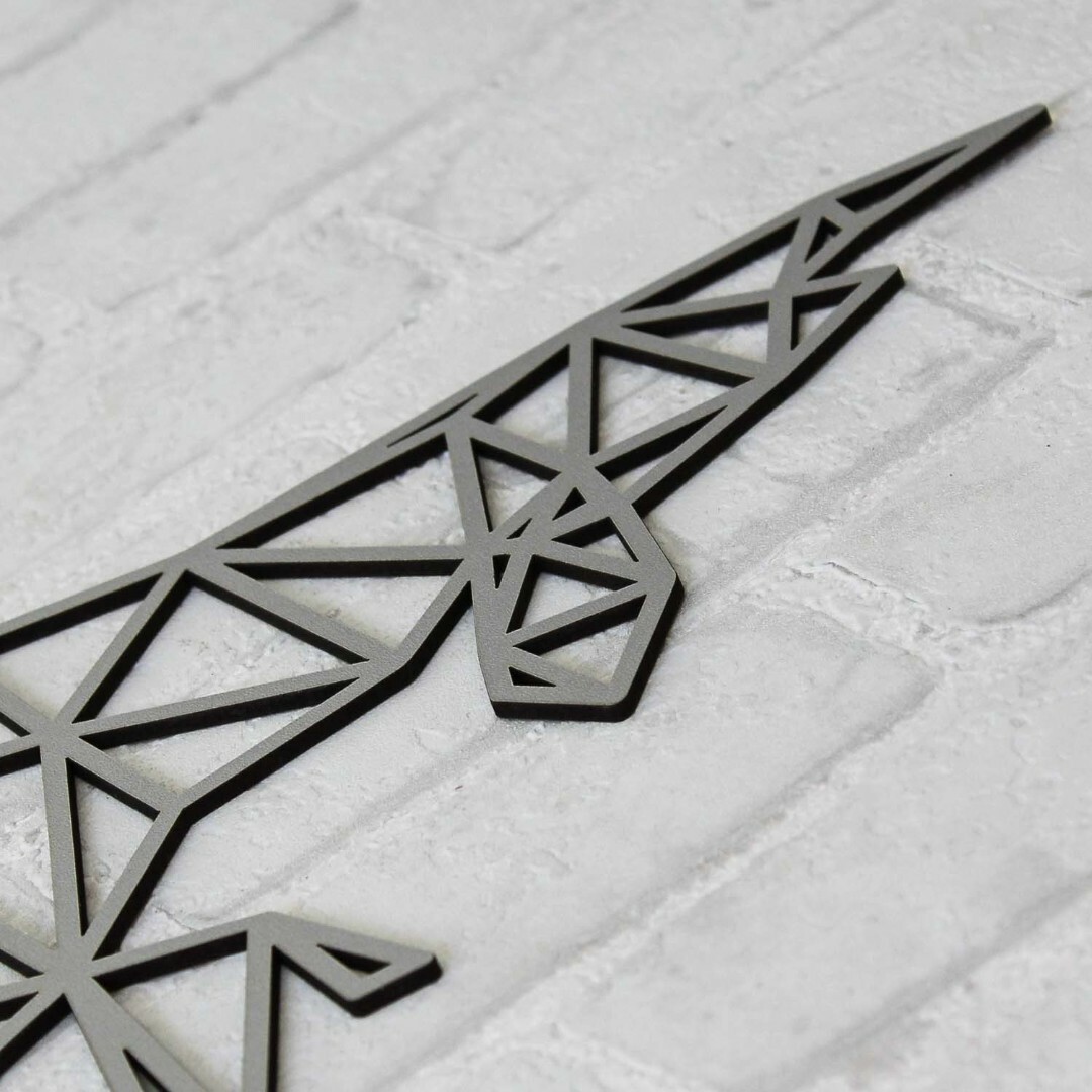 Fali 3D világtérkép - Poligonális atlasz  | Ezüst