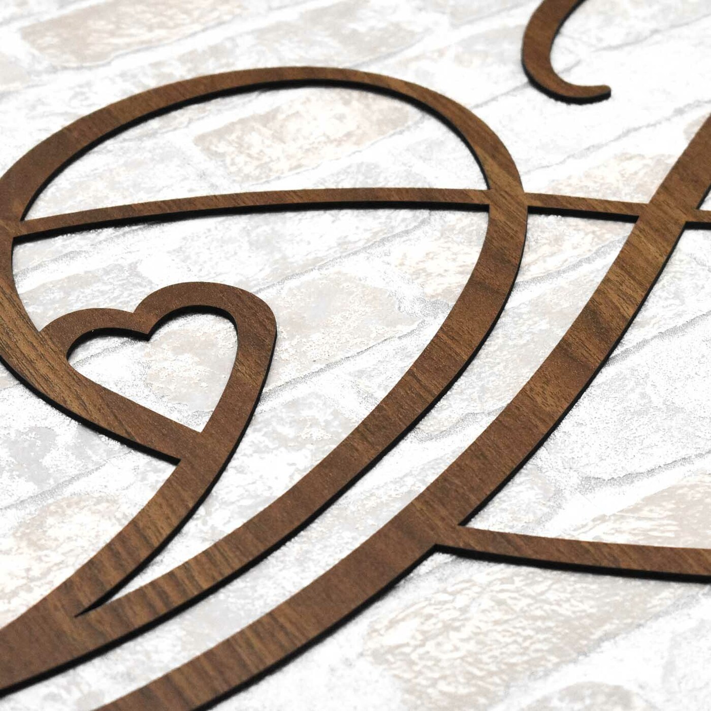 Romantic Wall Art - Infinity Love | Walnut