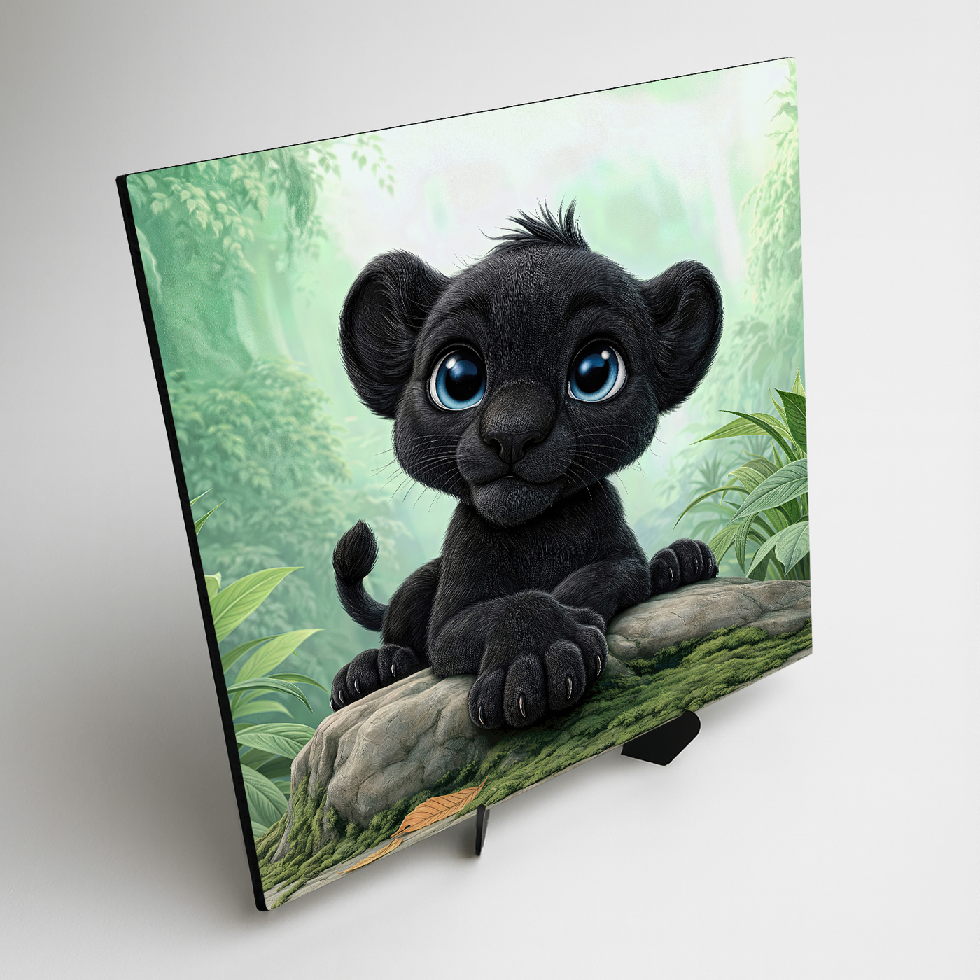 Drevený obraz zvieratko džungle - Puma