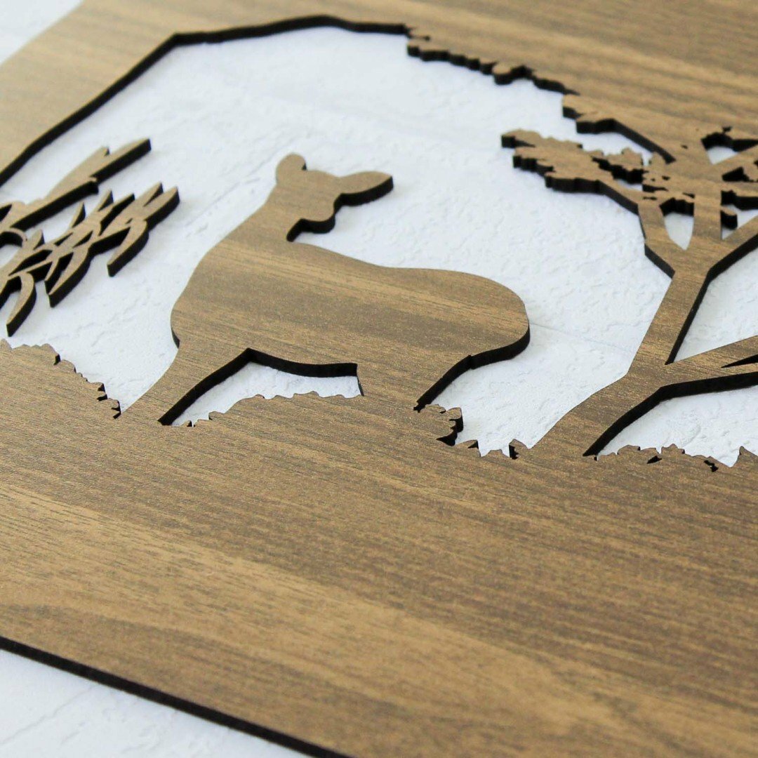 Vyrezávaný obraz na stenu - Príroda  | Orech