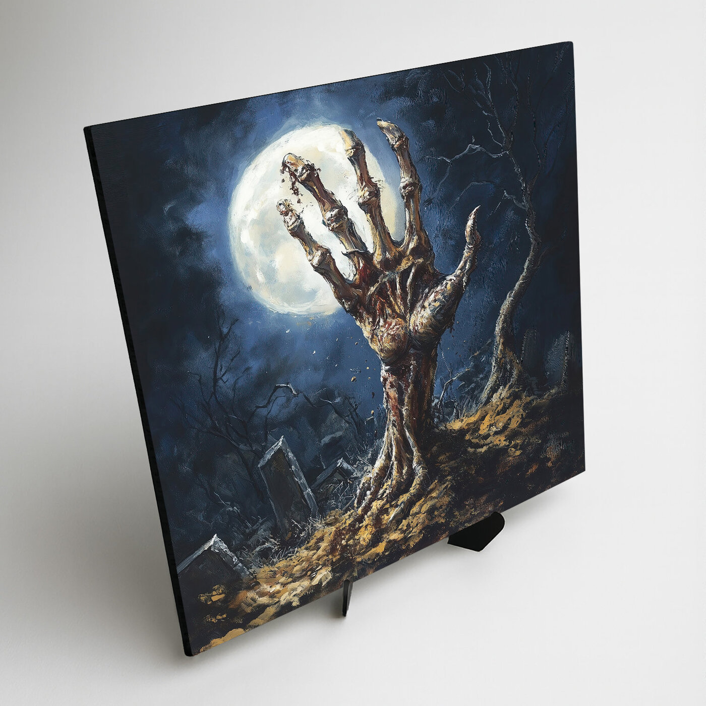 Dark Wooden Wall Art - Zombie