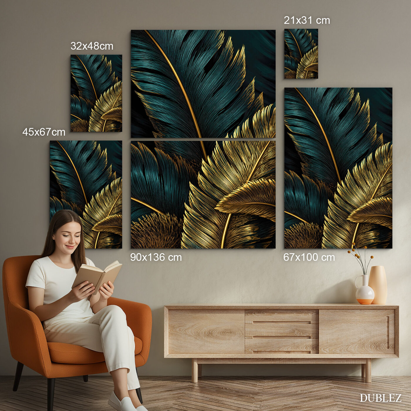 Dřevěný obraz - Listy luxusu