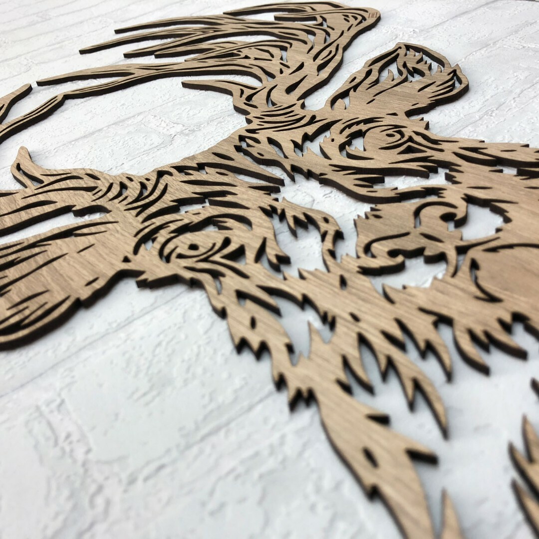 Wooden Wall Art - Deer | Oak Sonoma