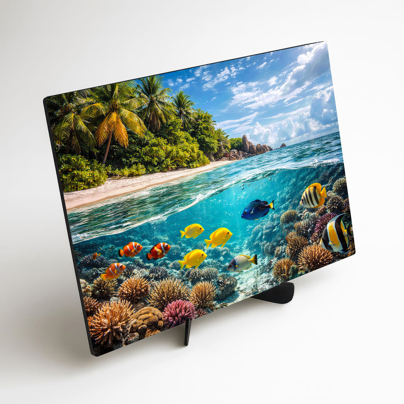 Drevený obraz rybiek - Podmorský svet