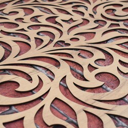 Drevená mandala na stenu - Mier | Dub zlatý