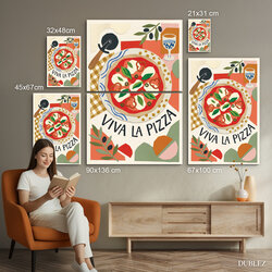 Nástenný obraz do kuchyne - Viva La Pizza | 90x136 cm