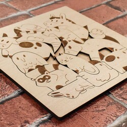 Drevená hračka pre deti - Zvieratká farmy | Javor