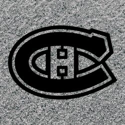 Hokejové logo na stenu - Montréal Canadiens | Čierna