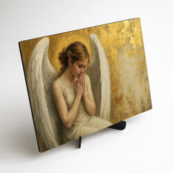 Zlatý dřevěný obraz - Anděl