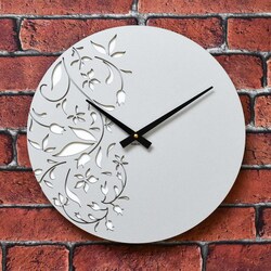 Luxury Wall Clock - Fleur | Silver