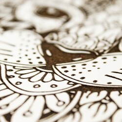 3D drevený gravírovaný obraz na stenu - Mačka | Biela