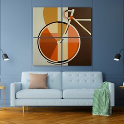 Retro kép - Bicikli | 134x134 cm