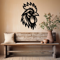 Carved image - Rooster | Black
