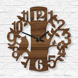 Children&#039;s Wall Clock - Bird | Walnut