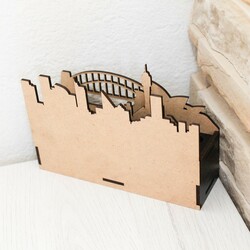 Dřevěný stojan na kancelářské potřeby - Sydney | Černá