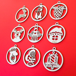 Christmas Baubles - Fairy Tale Set (9 pcs) | Poplar Plywood 