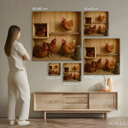 Rural picture for the kitchen - Chickens in the henhouse