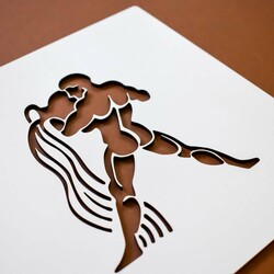 Fa dekoráció - Vízöntő | Fehér