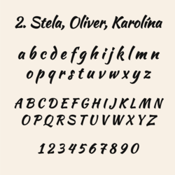 Vlastné meno na stenu z dreva | Písmo 2