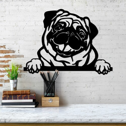 Wooden Wall Art - Pug | Black
