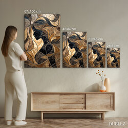 Dřevěný obraz - Art Deco portrét ženy