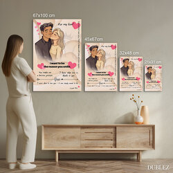 Wooden Love Plaque - For My Love