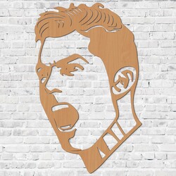 Fából készült falikép - Cristiano Ronaldo | Bükk