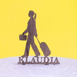 3D zápich do torty - Žena  | Dub tabakový